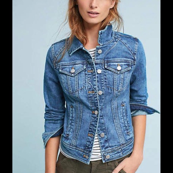 Pilcro and the Letterpress Jackets & Blazers - Anthropologie Pilcro & The Letterpress Denim Jean Jacket Blue Sz M